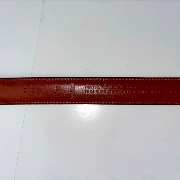 Coach 5700 Belt Burgundy Burnished Cowhide Solid Brass Buckle 38” 95cm - Picture 11 of 16